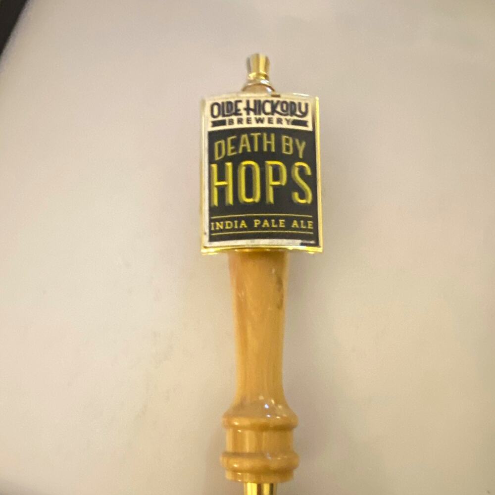 Olde Hickory Brewery Death By Hops India Pale Ale Wood Beer Tap Handle